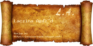 Laczina Agád névjegykártya